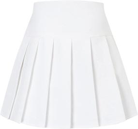img 3 attached to Drawstring Pleated Skater Uniform Drawcord Girls' Clothing