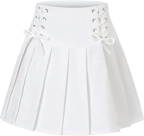img 4 attached to Drawstring Pleated Skater Uniform Drawcord Girls' Clothing