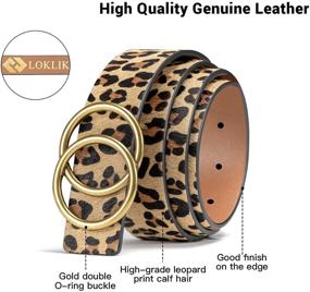 img 3 attached to 🐆 LOKLIK Leopard Leather Belt with Buckle for Women - Enhancing Women's Accessories