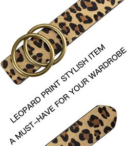 img 2 attached to 🐆 LOKLIK Leopard Leather Belt with Buckle for Women - Enhancing Women's Accessories