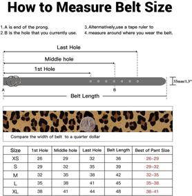 img 1 attached to 🐆 LOKLIK Leopard Leather Belt with Buckle for Women - Enhancing Women's Accessories