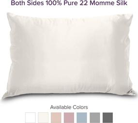 img 3 attached to 🌙 Mulberry Park - 22 Momme Silk Pillowcase for Hair and Skin - Prevents Bed Head, Frizz, and Wrinkles, Enhances Moisture Retention and Minimizes Sleep Lines - Highest Grade 6A Pure Mulberry Silk - 1pc Ivory Standard