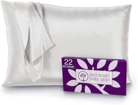 img 4 attached to 🌙 Mulberry Park - 22 Momme Silk Pillowcase for Hair and Skin - Prevents Bed Head, Frizz, and Wrinkles, Enhances Moisture Retention and Minimizes Sleep Lines - Highest Grade 6A Pure Mulberry Silk - 1pc Ivory Standard