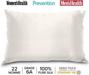 img 1 attached to 🌙 Mulberry Park - 22 Momme Silk Pillowcase for Hair and Skin - Prevents Bed Head, Frizz, and Wrinkles, Enhances Moisture Retention and Minimizes Sleep Lines - Highest Grade 6A Pure Mulberry Silk - 1pc Ivory Standard