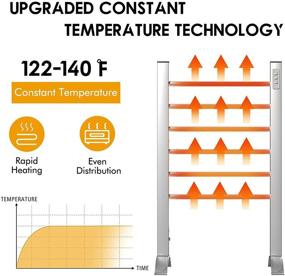 img 2 attached to 🔥 DAILYLIFE Towel Warmer 6 Bars: Efficient Timer, 90W 2-in-1 Freestanding & Wall Mounted Heated Drying Rack, Aluminum Frame for Space Saving in Home Bathroom