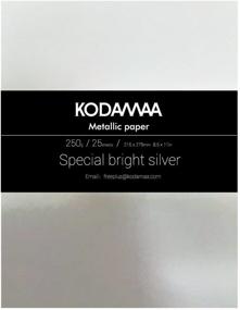 img 4 attached to 🎁 KODAMAA Premium Shimmer Art Craft Gold/Silver Metallic Paper: Perfect for Festival Crafting and Gift Packaging - 25 Sheets