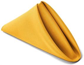 img 3 attached to 🍂 Thanksgiving/Fall Cloth Napkin Sets - TableLinensforLess (12 Pack) Gold/Burnt Orange/Red