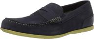 rockport malcom penny loafer black men's shoes logo