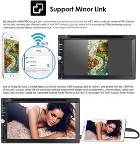 img 3 attached to Universal 7-inch Car Navigation Radio with Android 10.0 OS, 4GB RAM, 64GB ROM, GPS, Bluetooth, RDS, Mirror Link, USB, TPMS, OBD2, DVD Player Head Unit