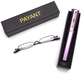 img 2 attached to 👓 Slim Pocket Reading Glasses for Men and Women - Compact Mini Readers with Pen Clip Case, Eyeglasses for Grandparents