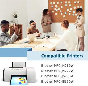 img 3 attached to Укомплектованные картриджи для принтера MFC J491DW MFC J497DW JoyPrinting