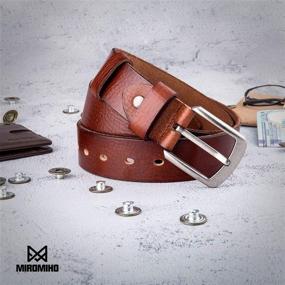 img 3 attached to Genuine Leather Single Buckle: MIROMIHO's Stylish and Durable Accessory