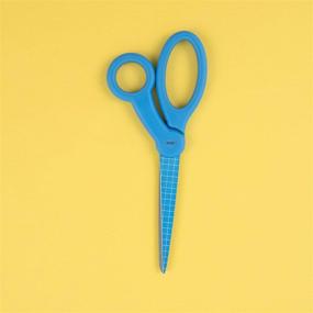 img 2 attached to ✂️ Yoobi Adult Scissors with Grid Blade in Cornflower Blue: Stylish and Functional Cutting Tool for Grown-ups