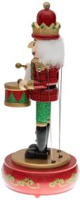 img 3 attached to Clever Creations Red Drummer Music Box: Festive 12 Inch Traditional Wooden Nutcracker Ornament - Perfect Christmas Décor for Shelves and Tables