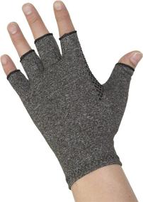 img 2 attached to 🧤 Unisex Arthritis Gloves Set - Fingerless Compression Glove for Pain Relief in Rheumatoid Arthritis and Osteoarthritis (L/XL)