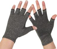 🧤 unisex arthritis gloves set - fingerless compression glove for pain relief in rheumatoid arthritis and osteoarthritis (l/xl) логотип