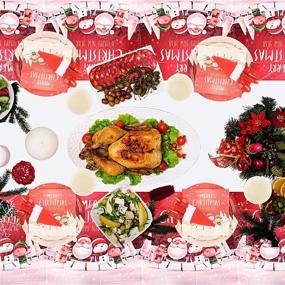 img 1 attached to 🎄 Christmas Plates, Party Supplies, Paper Plates and Napkins Set - 123 PCS Disposable Dinnerware Serves 30 Guests, Table Decorations, Merry Christmas Decoration