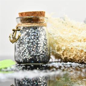 img 1 attached to EBOOT 100g Stars Confetti: Glitter Star Sequins for Crafts, DIY Nail Art & Party Decoration - Holographic Silver Sparkle