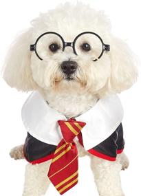 img 3 attached to 🐶 Impoosy Pet Dog Shirts - Funny Cat Wizard Costume Apparel with Cute Glasses - Soft Clothes