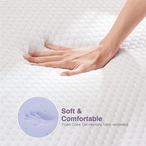 img 2 attached to PERLECARE 3 Inch Gel Memory Foam Mattress Topper - Pressure Relief, Cooling Sleep - Twin Size