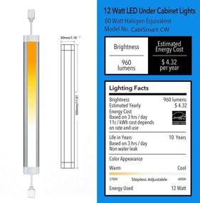 img 3 attached to 🌟 Enhance Your Space with Smart Under Cabinet LED Lighting Strip Lights: Alexa, Echo, Google Home & APP Compatible Devices - Adjustable 2700k to 6500k White Light, Dimmable for Kitchen Counter, Book Case, Workbench, Shelf, Backsplash - Set of 3pcs