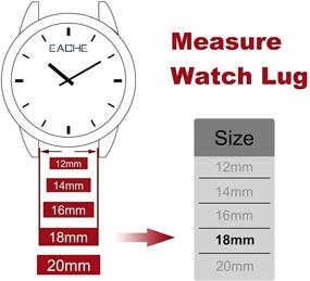 img 3 attached to 📿 Premium Genuine Leather Watch Bands for Women and Men - EACHE Classical Thin Straps in Multiple Sizes and Colors