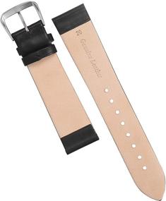 img 1 attached to 📿 Premium Genuine Leather Watch Bands for Women and Men - EACHE Classical Thin Straps in Multiple Sizes and Colors