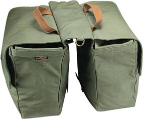 img 3 attached to 🚴 TOURBON Waterproof Canvas Cycling Bike Pannier Rear Seat Bag Rack Trunk with Roll-Up Design