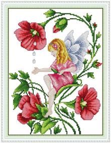 img 3 attached to Embroidery WOWDECOR Butterfly Needlework Beginners