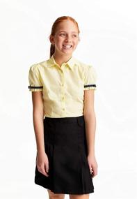 img 1 attached to 👚 Girls' Clothing Tops: French Toast Sleeve Ribbon Blouse - Tees & Blouses