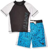 👦 short sleeve rashguard sets for boys by big chill logo