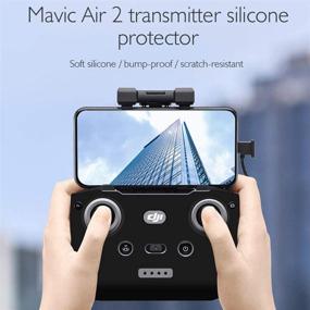 img 3 attached to 🎮 Dustproof Silicone Skin Protective Cover for DJI Air 2S/DJI Mini 2 Controller and Mavic Air 2 - Soft Skin Cover in Black