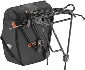 img 2 attached to Ibera Bicycle Bag PakRak Clip-On Quick-Release All Weather Bike Panniers (Pair), Black + Rain Cover: Enhanced SEO-friendly Product Title