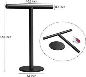 img 3 attached to Bathroom Vanity Countertop Matte Black T-Shape Hand Towel Holder Stand Rack Tower Bar for Bathroom Kitchen