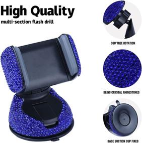 img 3 attached to Amiss Universal Bling Cell Phone Holder Car Electronics & Accessories