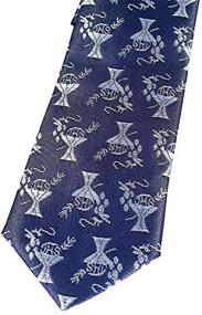 img 3 attached to 👔 Pre-Knotted Navy Blue Communion Tie with 14 Inch Length and Chalice Emblem for Boys