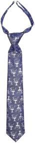 img 4 attached to 👔 Pre-Knotted Navy Blue Communion Tie with 14 Inch Length and Chalice Emblem for Boys