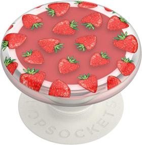 img 4 attached to PopSockets PopGrip Lips Swappable Strawberry - Поддерживающая рукоятка PopSockets сменная губы Клубничка