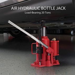 img 3 attached to 🔴 20 Ton SPECSTAR Pneumatic Air Hydraulic Bottle Jack: Heavy Duty Auto Truck Trailer Lift, Manual Hand Pump, Red