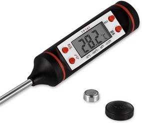 img 1 attached to Fast & Precise Instant Read Meat Thermometer - Digital Food Thermometer for Grilling BBQ Smoker Grill Kitchen - Ideal for Oil, Milk, Bath Water, Deep Fry, Candy - Enhancing Cooking, Monitoring, and Safety