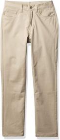img 4 attached to 👖 Nautica Boys' Chino Khaki Pants with Flat Front and Stretch Twill Fabric