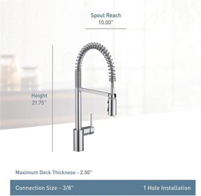 img 2 attached to 🚰 Moen 5923SRS Align One-Handle Pre-Rinse Spring Pulldown Kitchen Faucet: Spot Resist Stainless Steel - Sleek Performance for a Modern Kitchen
