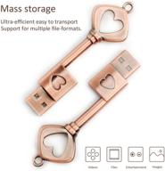🔑 16gb metal key of love key chain usb 2.0 memory stick pen drive graduation pendrive – stylish flash drive with key chain for quick data storage and transfer logo