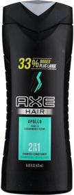 img 3 attached to AXE Apollo 2-in-1 Shampoo and Conditioner, 16 oz - Pack of 2 | Hair Care Product