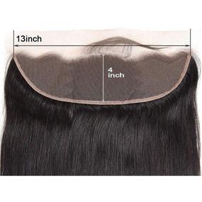 img 2 attached to Natural Straight Frontal Pre Plucked Brazilian