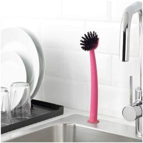 img 2 attached to 🧼 Efficient RINNIG Pink Dish-washing Brush: Sparkling Clean in a Snap!