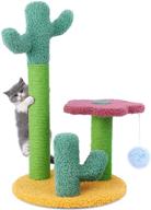 🐱 tneltueb small cat scratching post, sisal cat scratcher with adjustable height poles and hanging ball toy for indoor climbing, playing, and interactive fun – perfect gift for kittens logo