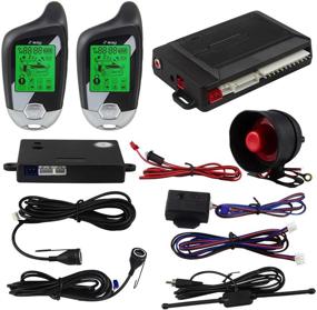 img 4 attached to 🚘 EASYGUARD EC203 2-Way Car Alarm System featuring LCD Pager Display, Ultrasonic Sensor, and Shock Sensor - DC12V