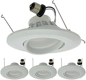 img 1 attached to 🔆 LEDwholesalers 6-Inch Recessed Dimmable LED Downlight (4-Pack) with Adjustable Head and White Trim - ETL & Energy Star Certified - Warm White 3000K - 15W - 5-Inch Compatible - 2216WW-30Kx4