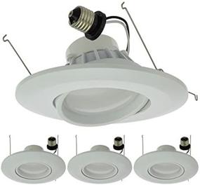 img 3 attached to 🔆 LEDwholesalers 6-Inch Recessed Dimmable LED Downlight (4-Pack) with Adjustable Head and White Trim - ETL & Energy Star Certified - Warm White 3000K - 15W - 5-Inch Compatible - 2216WW-30Kx4